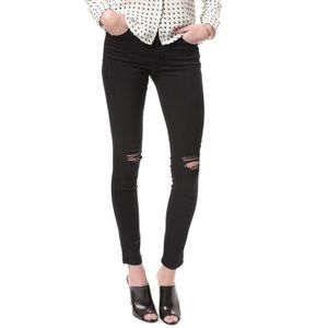 Frame Le High Ripped Crop Skinny Jeans